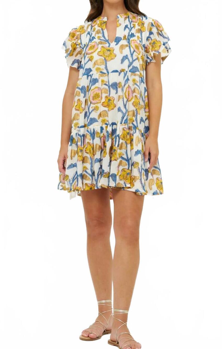 NEW OLIPHANT ivy mini dress in poppy marigold